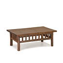 Rustic Coffee Table #3466 shown in Natural Finish (on Bark) with Medium Pine Top La Lune Collection