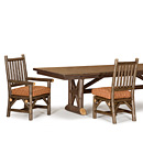 Rustic Dining Table #3492 & Chairs #1204, #1206 w/Opt Loose Cushions (shown in Kahlua Finish w/Opt Cedar Top) La Lune Collection