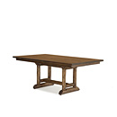 Rustic Dining Table #3506 (shown in Kahlua Finish on Peeled Bark with Medium Pine Top) La Lune Collection