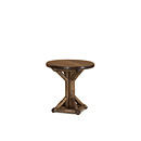 Rustic Side Table #3530 (Shown in Kahlua Finish with Optional Medium Cedar Plank Top) La Lune Collection