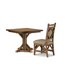 Rustic Dining Table #3594, Dining Small Side Chair #1606 (Shown in Natural Finish & Medium Pine Top) La Lune Collection