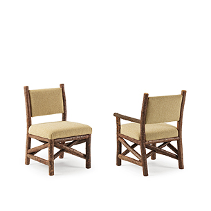 Rustic Dining Side Chair 1281 and Arm Chair 1282