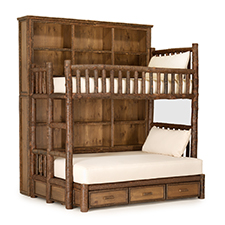 Custom Bunk Bed with Bookshelf