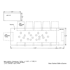 Custom Table with Leaves shop drawing 1